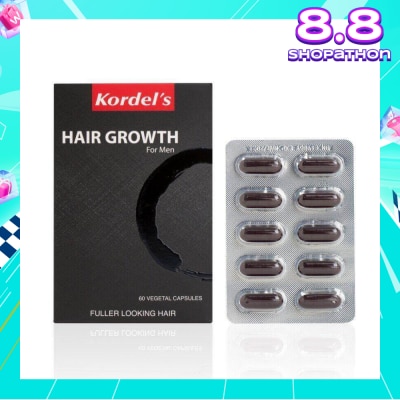 KORDEL'S Hair Growth For Men Vegetal Capsules (Help To Keep Hair Strong, Healthy,Thicker And Fuller) 60s