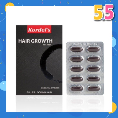KORDEL'S Hair Growth For Men Vegetal Capsules (Help To Keep Hair Strong, Healthy,Thicker And Fuller) 60s