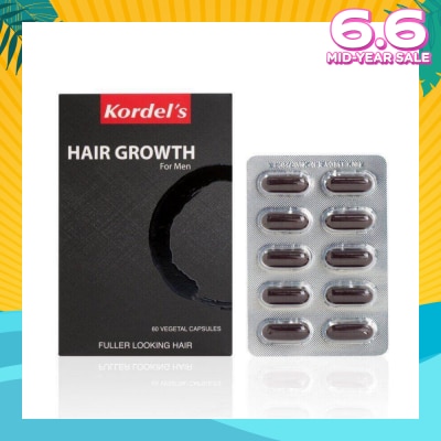 KORDEL'S Hair Growth For Men Vegetal Capsules (Help To Keep Hair Strong, Healthy,Thicker And Fuller) 60s