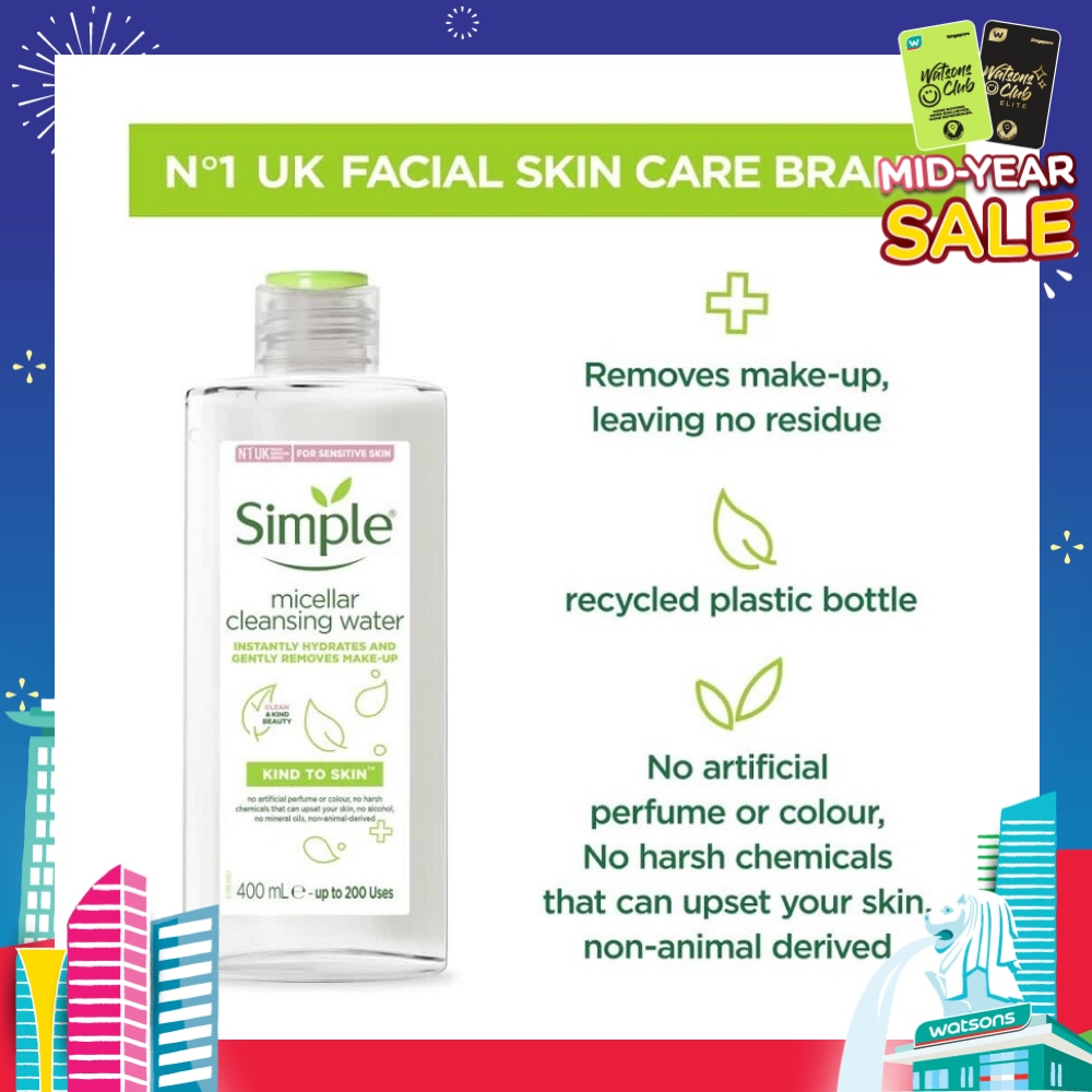 Micellar Cleansing Water (Instantly Hydrates + Gently Removes Make-Up) 400ml