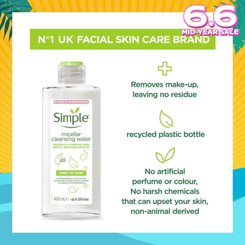 Micellar Cleansing Water (Instantly Hydrates + Gently Removes Make-Up) 400ml