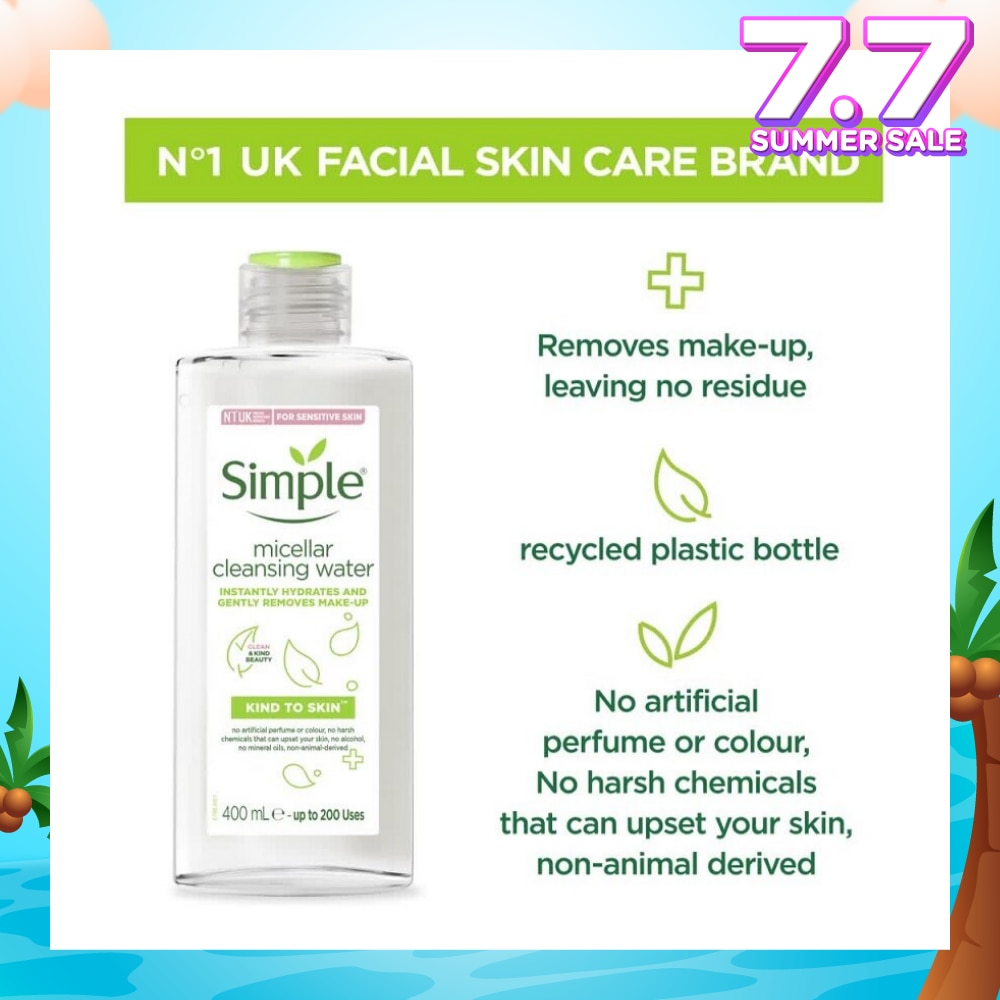 Micellar Cleansing Water (Instantly Hydrates + Gently Removes Make-Up) 400ml