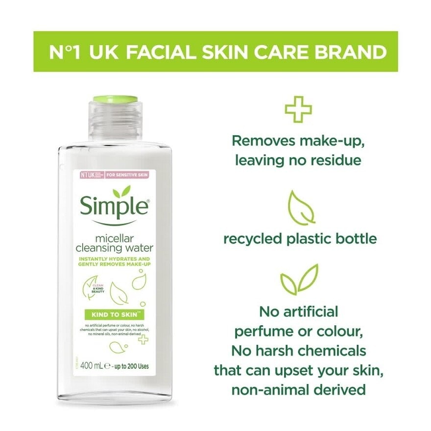 Micellar Cleansing Water (Instantly Hydrates + Gently Removes Make-Up) 400ml