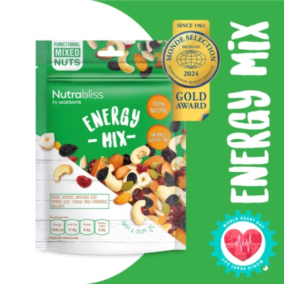 NUTRABLISS BY WATSONS Energy Mix (100% Natural, Naturally Gluten Free) 180g (Expiry: Mar`2026)