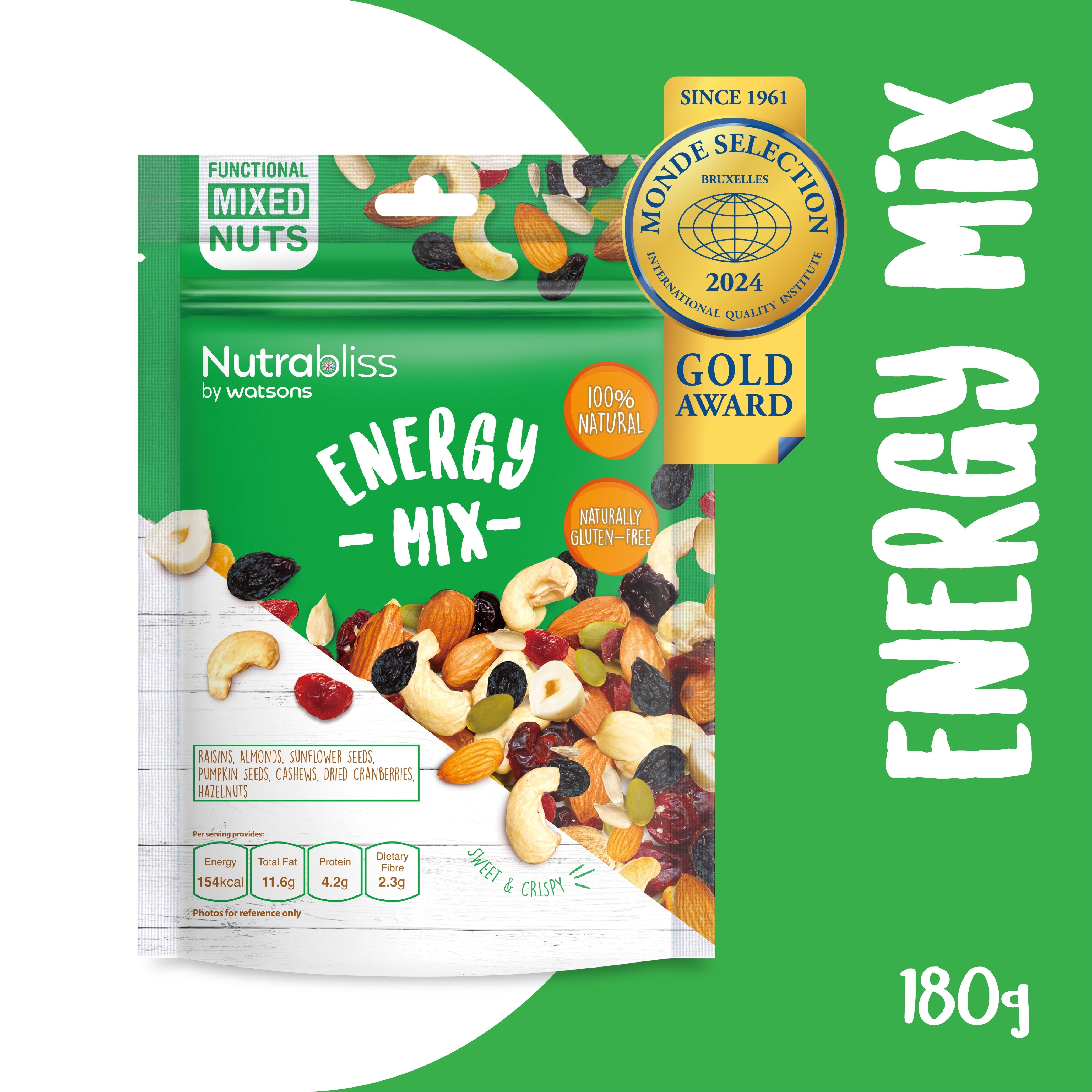 Energy Mix (100% Natural, Naturally Gluten Free) 180g (Expiry: Mar`2026)