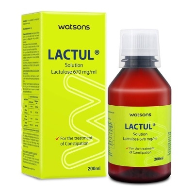 WATSONS Lactul Solution Lactulose (670mg/ml) 200ml