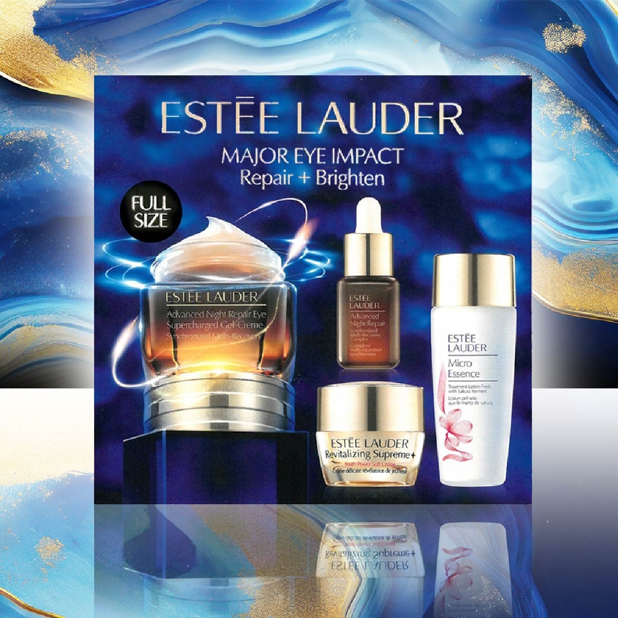 Major Eye Impact Repair + Brighten, Advanced Night Repair & Revitalizing Supreme Set 1s (Expiry: Jul`2025)