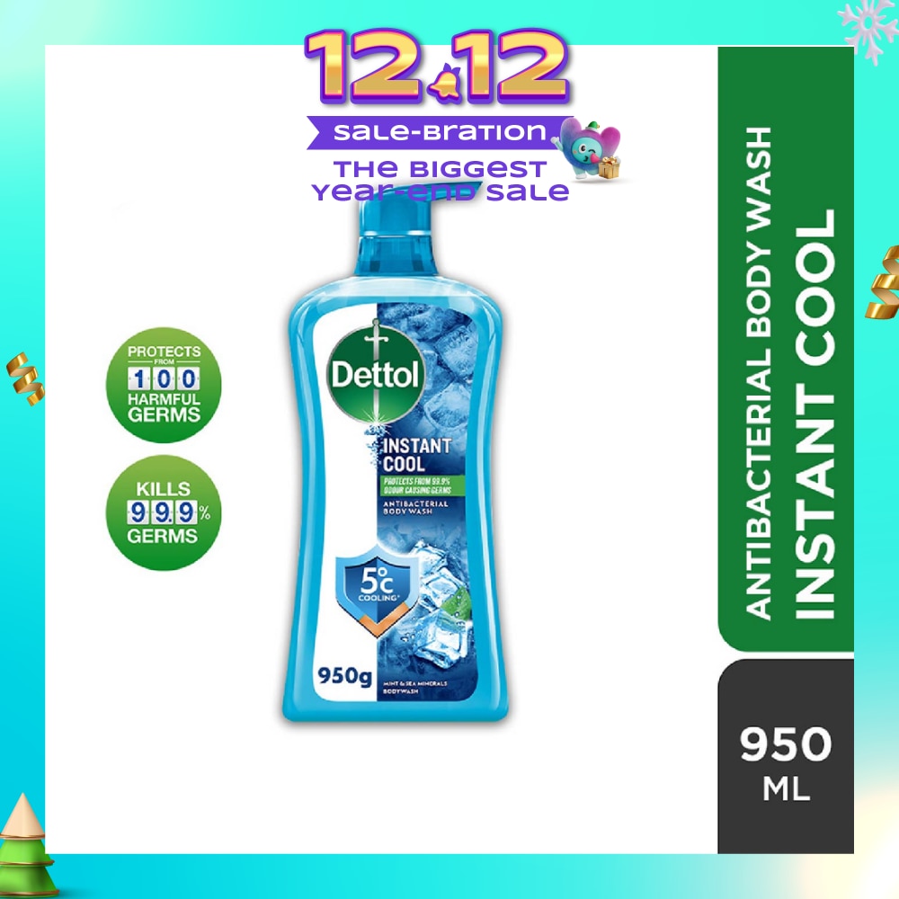 Dettol Instant Cool Antibacterial Body Wash Mint & Sea Minerals 950g