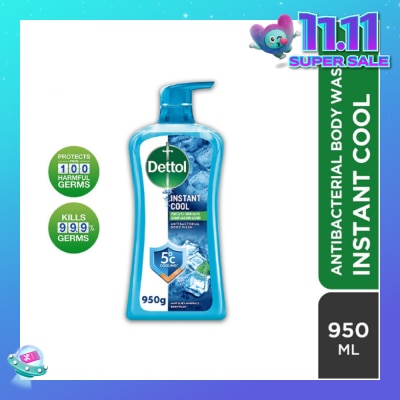 DETTOL Dettol Instant Cool Antibacterial Body Wash Mint & Sea Minerals 950g