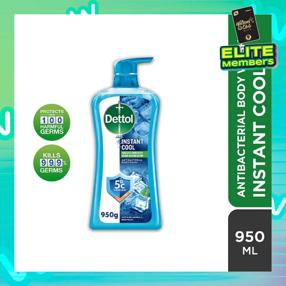 Dettol Instant Cool Antibacterial Body Wash Mint & Sea Minerals 950g
