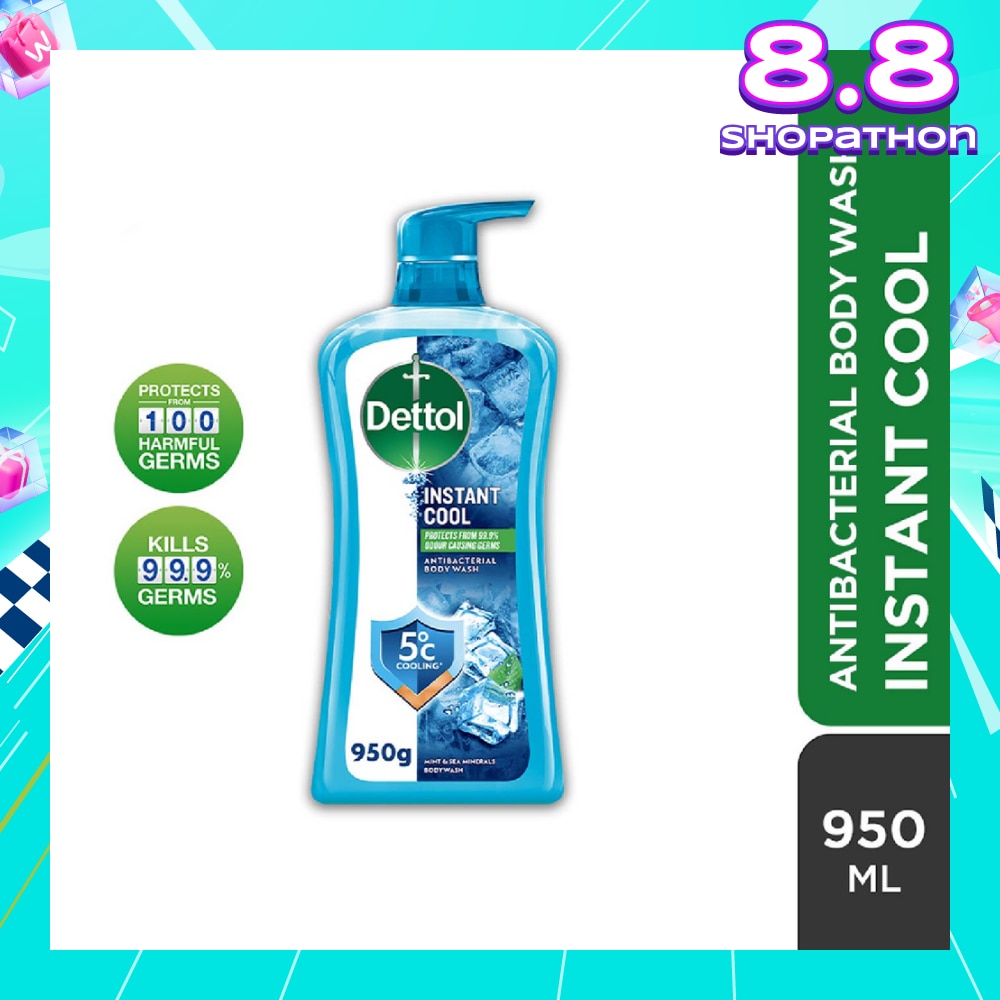 Dettol Instant Cool Antibacterial Body Wash Mint & Sea Minerals 950g