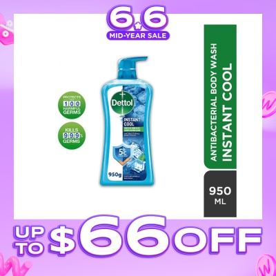 DETTOL - Dettol Instant Cool Antibacterial Body Wash Mint & Sea Minerals 950g