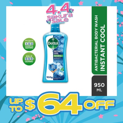 DETTOL - Dettol Instant Cool Antibacterial Body Wash Mint & Sea Minerals 950g