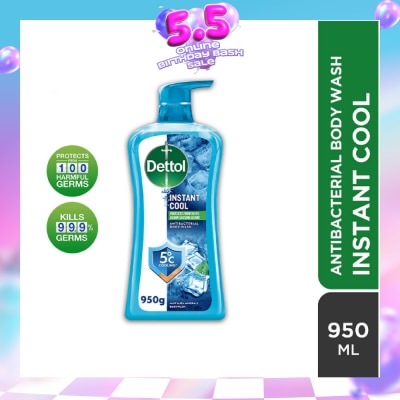 DETTOL - Dettol Instant Cool Antibacterial Body Wash Mint & Sea Minerals 950g