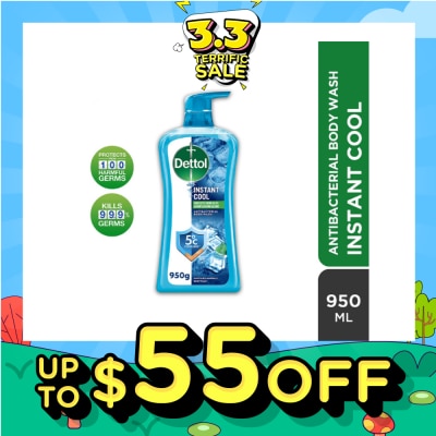 DETTOL Dettol Instant Cool Antibacterial Body Wash Mint & Sea Minerals 950g