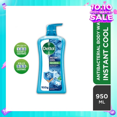 DETTOL Dettol Instant Cool Antibacterial Body Wash Mint & Sea Minerals 950g
