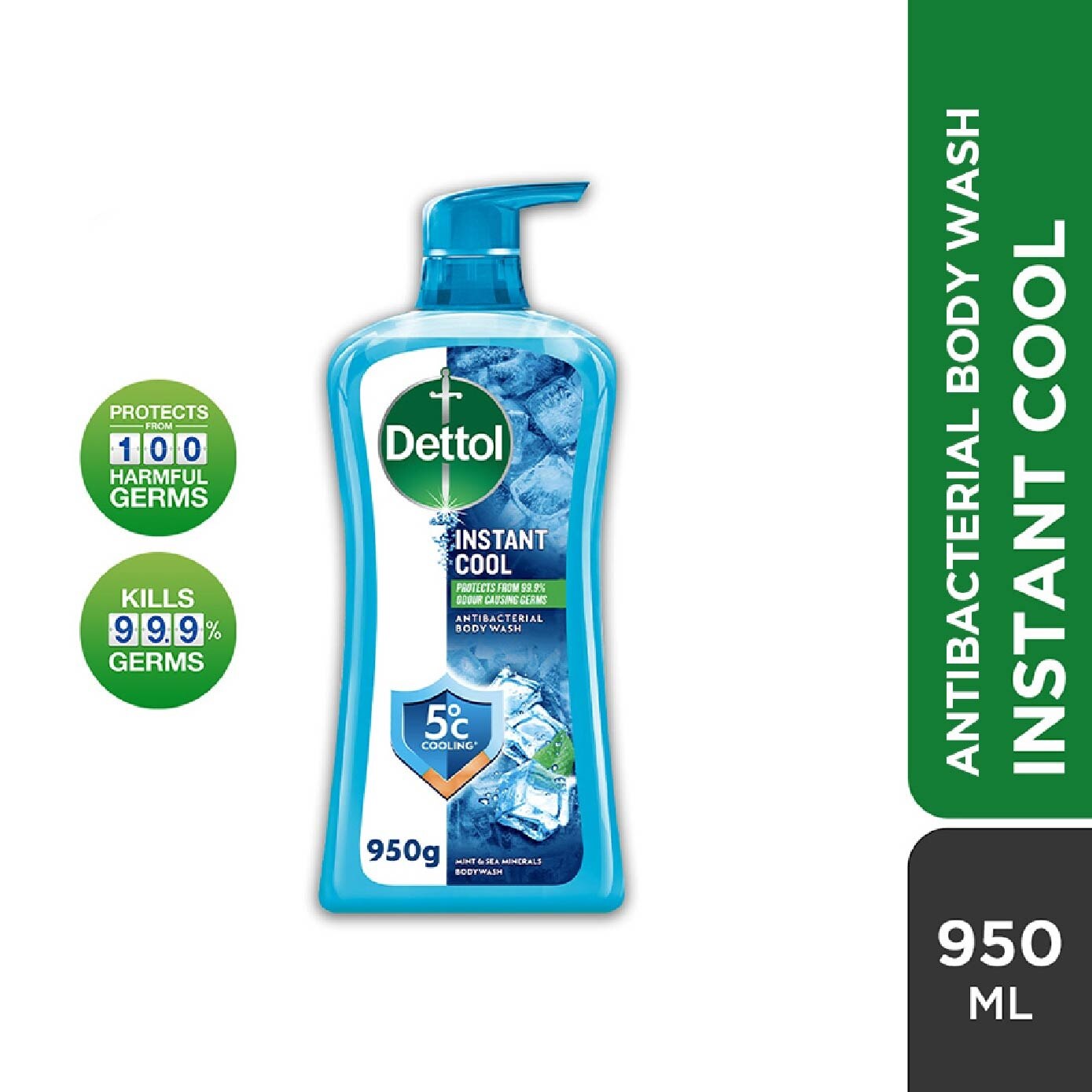 Dettol Instant Cool Antibacterial Body Wash Mint & Sea Minerals 950g