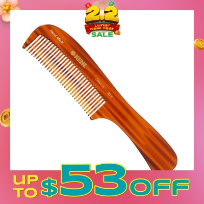 KENT BRUSHES A10T (Handmade Large Rake Comb For Dry Combing Or Applying Conditioner To Wet, Thick Hair) 1s