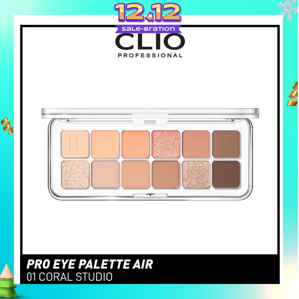 Pro Eye Palette Air (01 Coral Studio), No Fall Outs. Blends Softly On Your Eyes, True To Its Color 7.2g