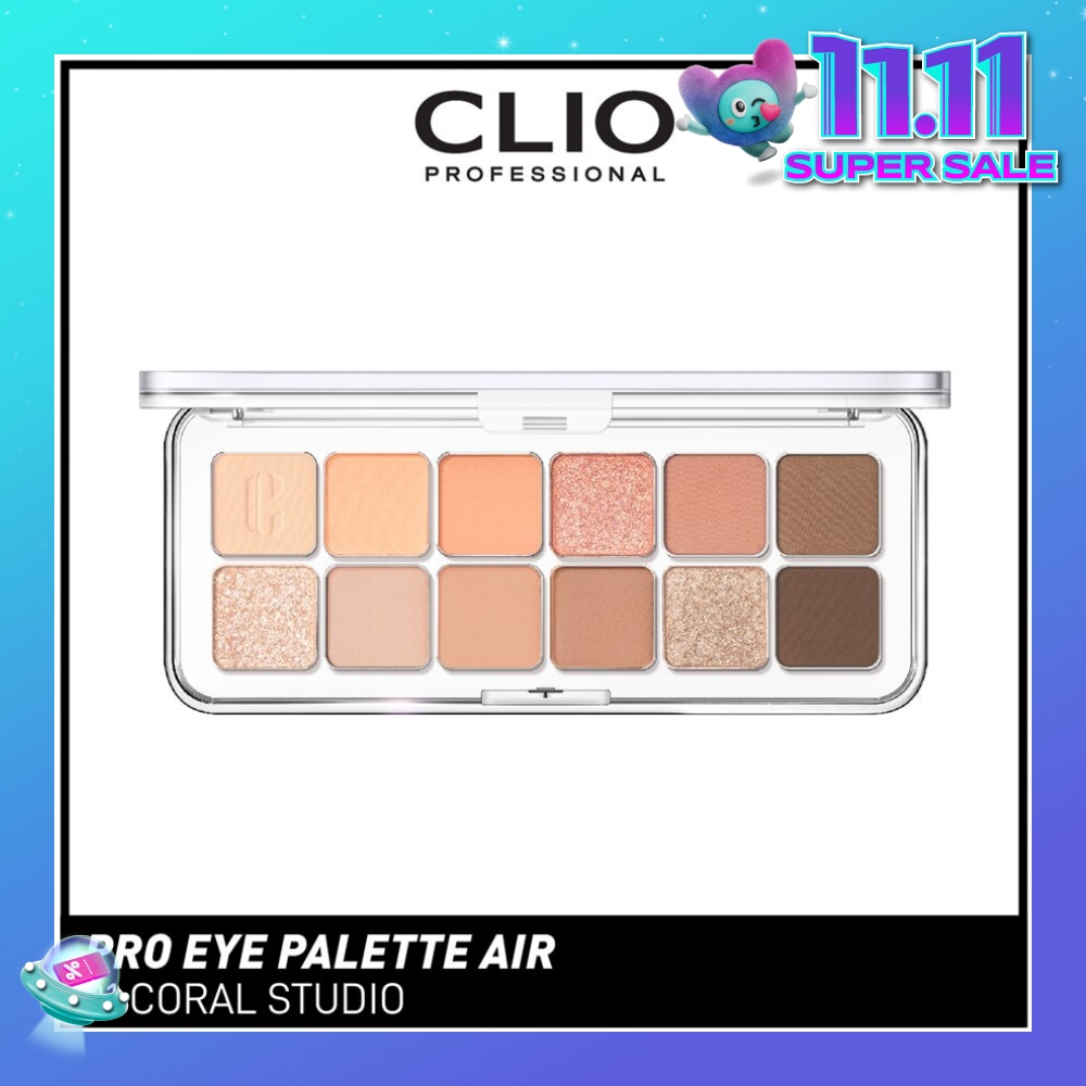 Pro Eye Palette Air (01 Coral Studio), No Fall Outs. Blends Softly On Your Eyes, True To Its Color 7.2g