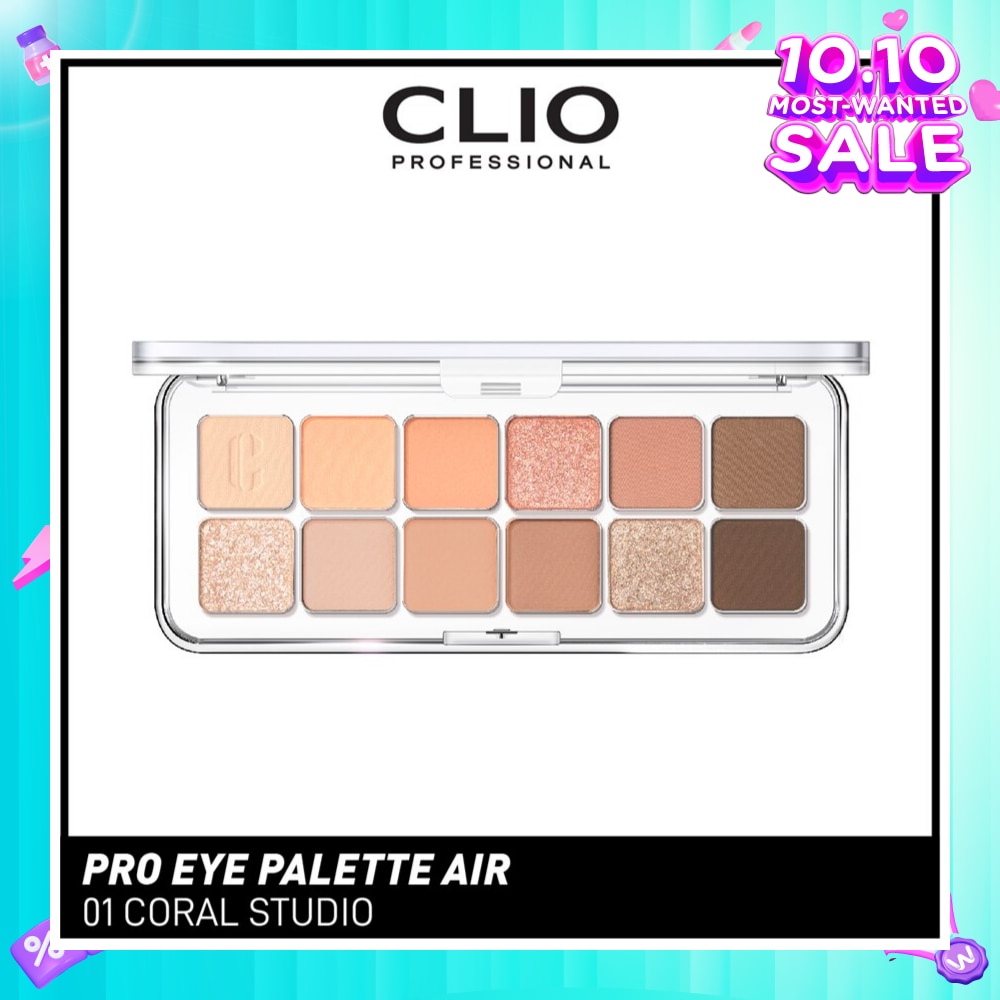 Pro Eye Palette Air (01 Coral Studio), No Fall Outs. Blends Softly On Your Eyes, True To Its Color 7.2g