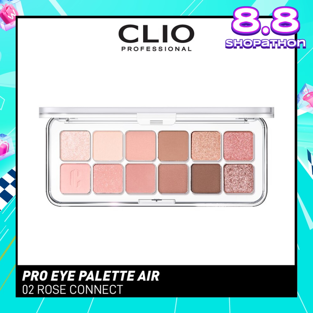 Pro Eye Palette Air (02 Rose Connect), No Fall Outs. Blends Softly On Your Eyes, True To Its Color 7.2g