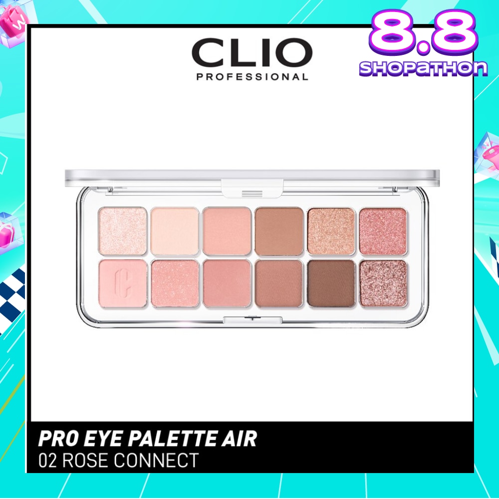 Pro Eye Palette Air (02 Rose Connect), No Fall Outs. Blends Softly On Your Eyes, True To Its Color 7.2g