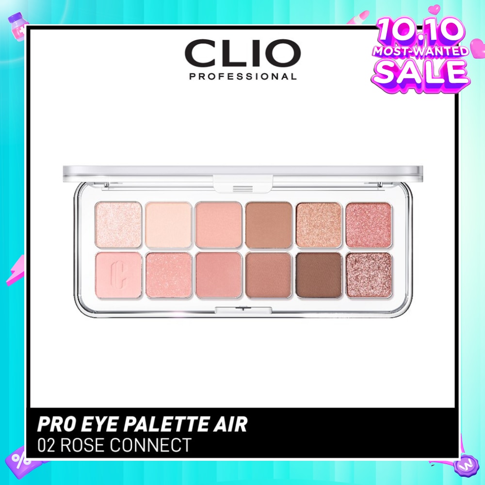 Pro Eye Palette Air (02 Rose Connect), No Fall Outs. Blends Softly On Your Eyes, True To Its Color 7.2g