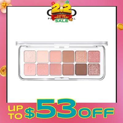 CLIO Pro Eye Palette Air (02 Rose Connect), No Fall Outs. Blends Softly On Your Eyes, True To Its Color 7.2g