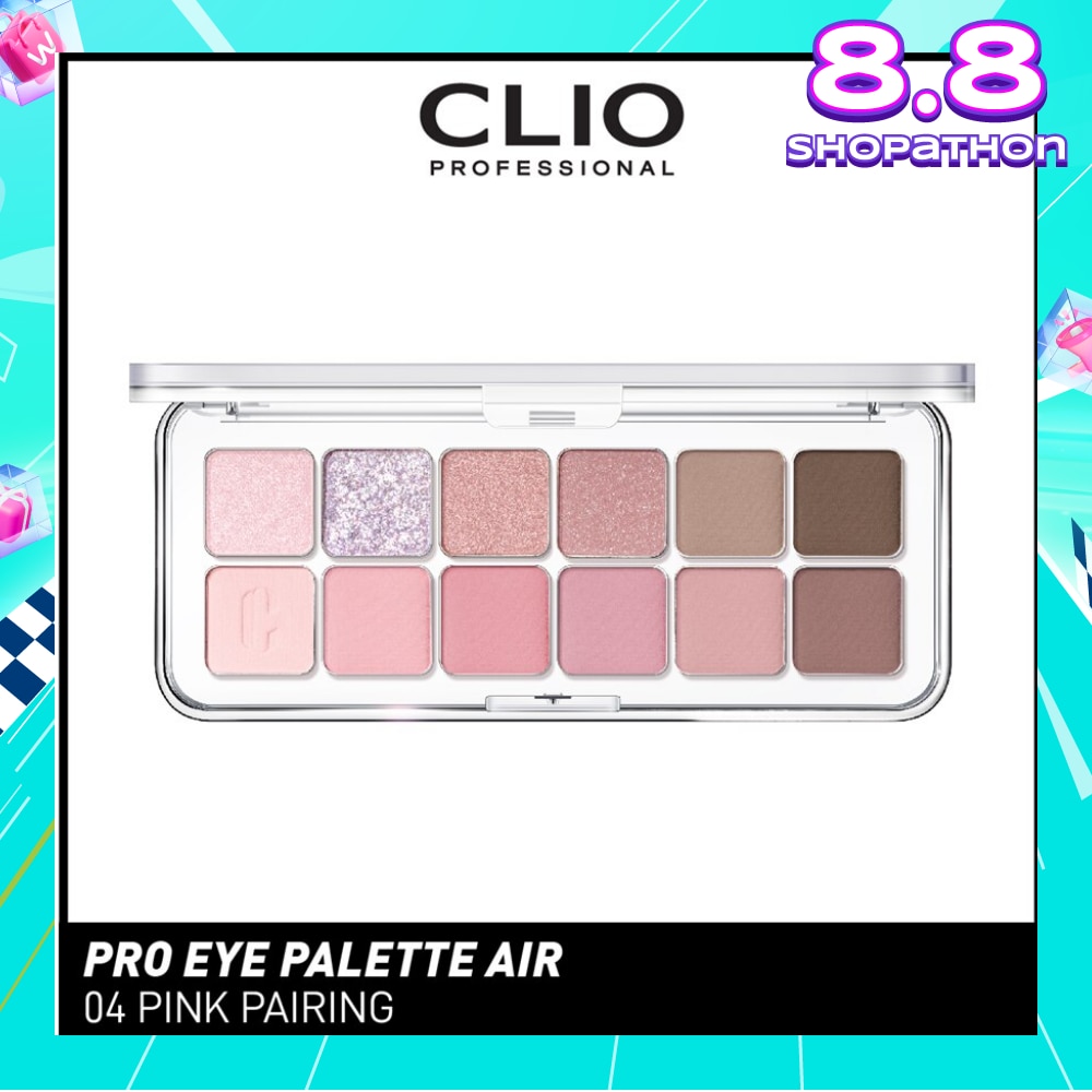 Pro Eye Palette Air (04 Pink Pairing), No Fall Outs. Blends Softly On Your Eyes, True To Its Color 7.2g
