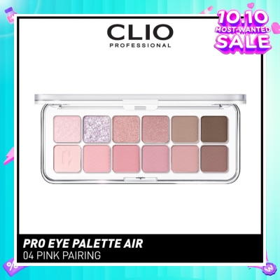 CLIO Pro Eye Palette Air (04 Pink Pairing), No Fall Outs. Blends Softly On Your Eyes, True To Its Color 7.2g