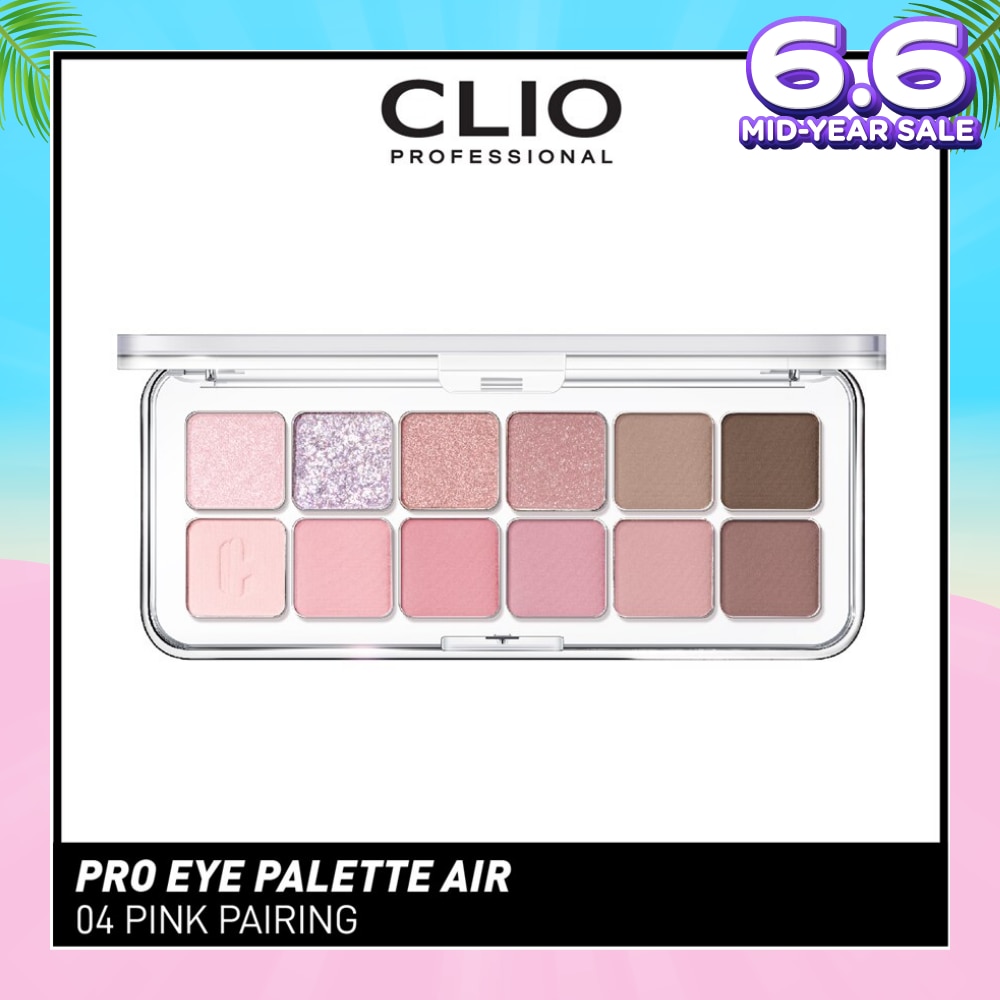 Pro Eye Palette Air (04 Pink Pairing), No Fall Outs. Blends Softly On Your Eyes, True To Its Color 7.2g