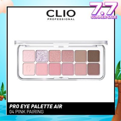 CLIO Pro Eye Palette Air (04 Pink Pairing), No Fall Outs. Blends Softly On Your Eyes, True To Its Color 7.2g