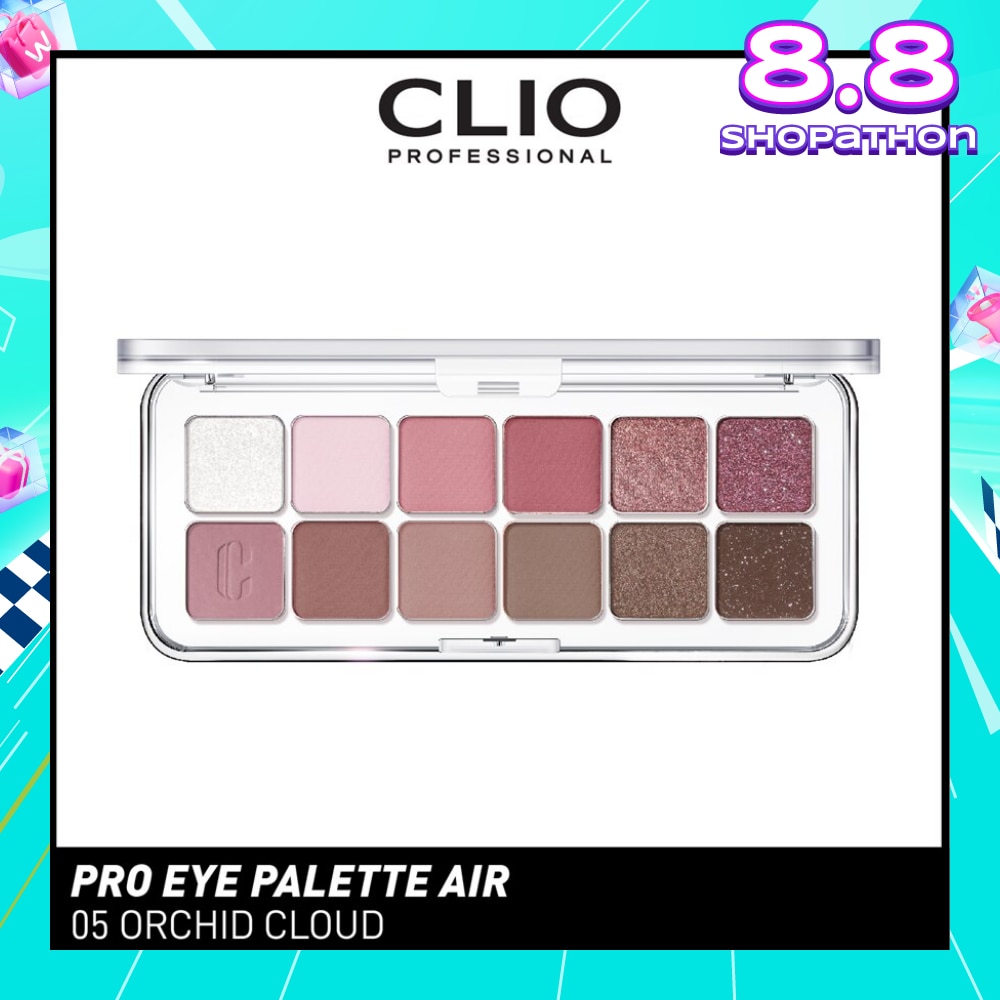 Pro Eye Palette Air (05 Orchid Cloud), No Fall Outs. Blends Softly On Your Eyes, True To Its Color 7.2g