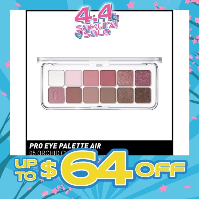 CLIO Pro Eye Palette Air (05 Orchid Cloud), No Fall Outs. Blends Softly On Your Eyes, True To Its Co