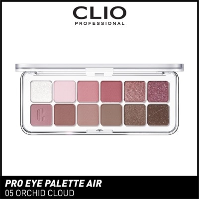 CLIO Pro Eye Palette Air (05 Orchid Cloud), No Fall Outs. Blends Softly On Your Eyes, True To Its Color 7.2g