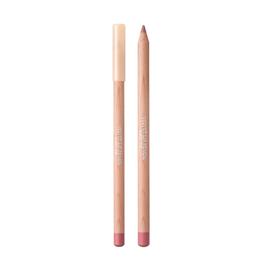 Velvet Lip Pencil (01 Rosy Pink), Provides Smooth Sliding, Long Lasting And Delicate Quality 1.5g