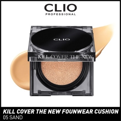 CLIO Clio Kill Cover The New Founwear Cushion (05 Sand) Padding Case, Spf50+ Pa+++ 15g + Refill 15g