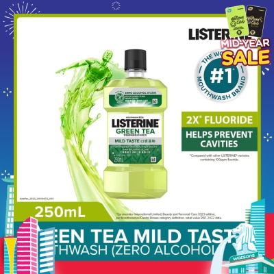 LISTERINE Listerine Natural Green Tea Zero Alcohol Mouthwash 250ml 