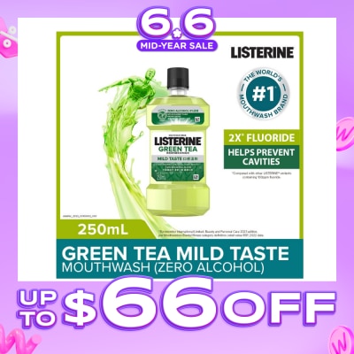 LISTERINE - Listerine Natural Green Tea Zero Alcohol Mouthwash 250ml