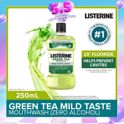 LISTERINE - Listerine Natural Green Tea Zero Alcohol Mouthwash 250ml 
