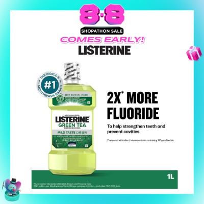 LISTERINE - Listerine Natural Green Tea Zero Alcohol Mouthwash 1000ml