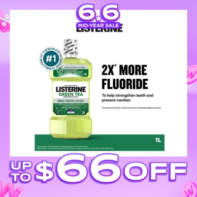 LISTERINE - Listerine Natural Green Tea Zero Alcohol Mouthwash 1000ml