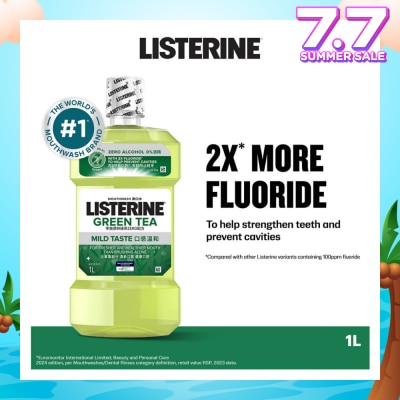 LISTERINE Listerine Natural Green Tea Zero Alcohol Mouthwash 1000ml
