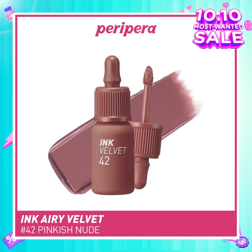 Ink Velvet (42 Pinkish Nude), Soft, Smooth, Velvety Lips, Long Lasting, Infused With Jojoba Oil, Hyaluronic Acid And Marine Collagen To Moisturize Lips 4g