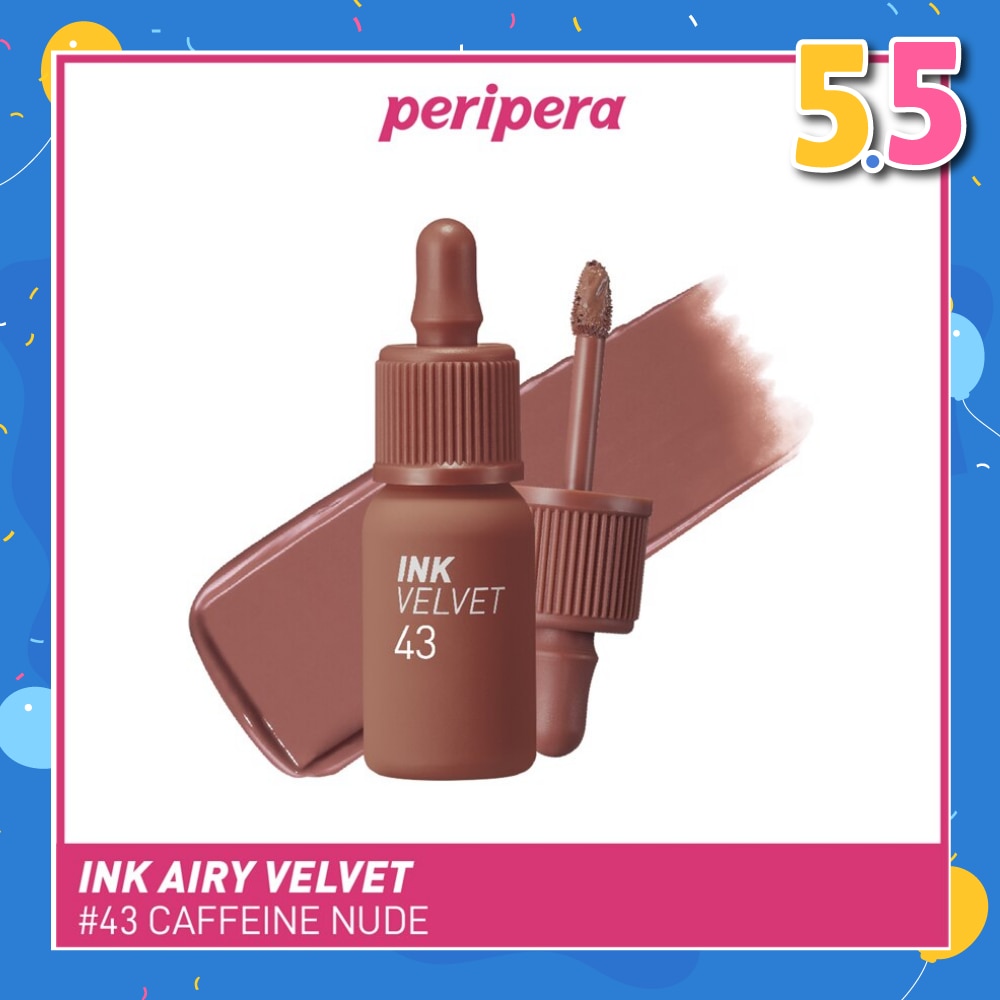 Ink Velvet (43 Caffeine Nude), Soft, Smooth, Velvety Lips, Long Lasting, Infused With Jojoba Oil, Hyaluronic Acid And Marine Collagen To Moisturize Lips 4g