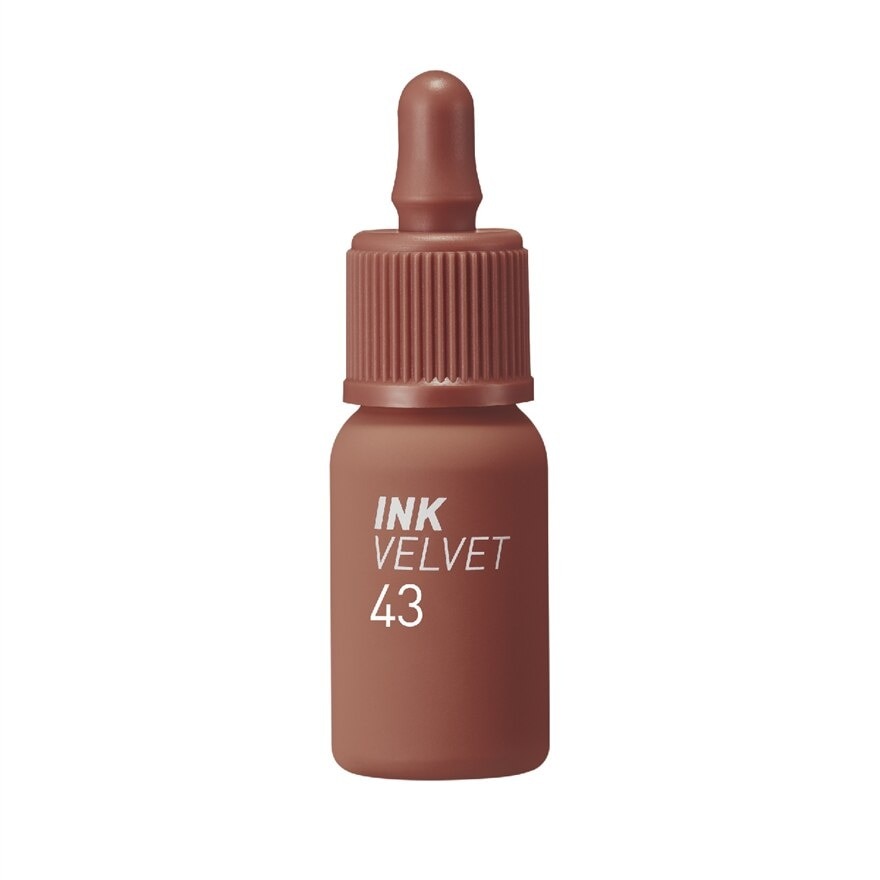 Ink Velvet (43 Caffeine Nude), Soft, Smooth, Velvety Lips, Long Lasting, Infused With Jojoba Oil, Hyaluronic Acid And Marine Collagen To Moisturize Lips 4g