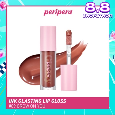 PERIPERA Ink Glasting Lip Gloss (06 Grow On You), Helps Create A Volumized Looking Lip, Enriched With Jojoba Seed Oil To Offer A Long Lasting Nourishing Effect 3g