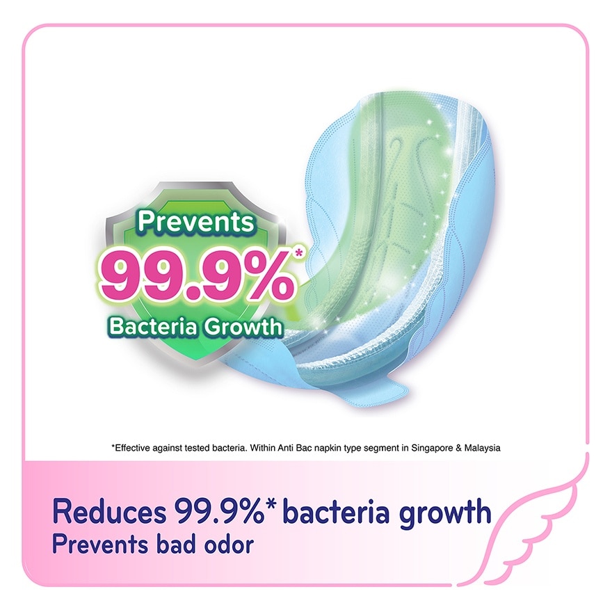 Comfort Nite Anti Bacterial Odor Care Motion Fit Anti-Back Leakage Sanitary Pad Night Wing 35.5cm  (For Heavy Flow) 14s