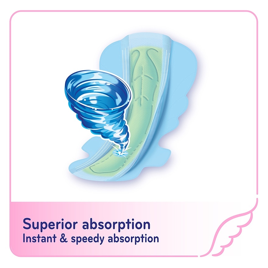 Comfort Nite Anti Bacterial Odor Care Motion Fit Anti-Back Leakage Sanitary Pad Night Wing 35.5cm  (For Heavy Flow) 14s